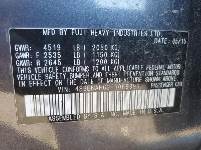 2015 SUBARU LEGACY 2.5 - 4S3BNAH63F3069393