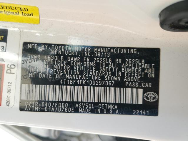 2013 TOYOTA CAMRY L - 4T1BF1FK1DU297067