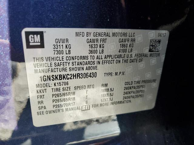 2017 CHEVROLET TAHOE K150 #3292458691