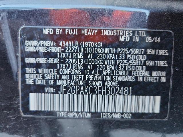 2014 SUBARU XV CROSSTR - JF2GPAKC3EH302481