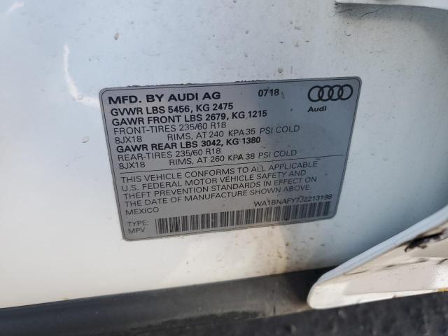 2018 AUDI Q5 PREMIUM - WA1BNAFY7J2213198
