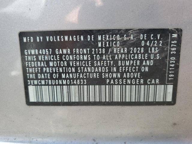 2022 VOLKSWAGEN JETTA S #3305302353