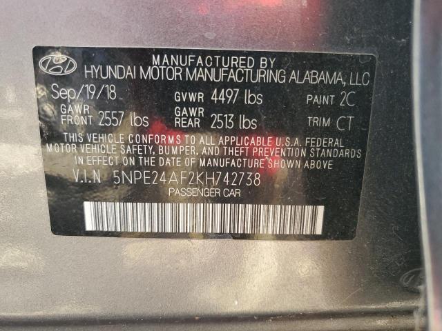 2019 HYUNDAI SONATA SE 5NPE24AF2KH742738