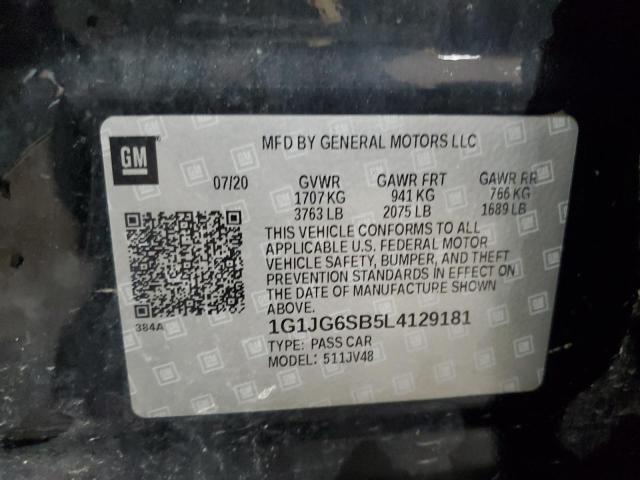 2020 CHEVROLET SONIC 1G1JG6SB5L4129181