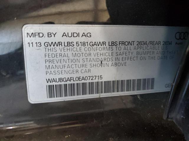 2014 AUDI S4 PREMIUM - WAUBGAFL0EA072715