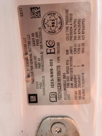 2017 CHEVROLET COLORADO L - 1GCHSCEA1H1189778