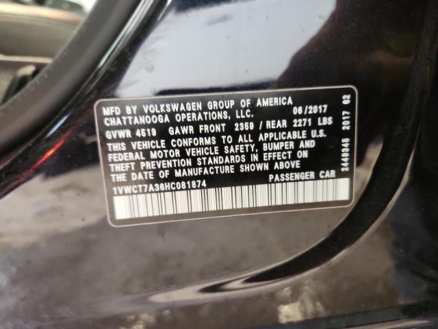 2017 VOLKSWAGEN PASSAT SEL - 1VWCT7A36HC081874