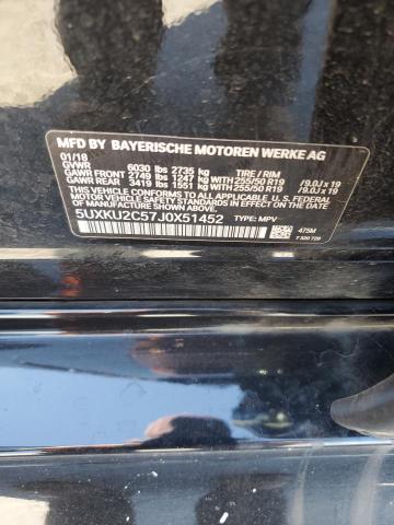 2018 BMW X6 XDRIVE3 - 5UXKU2C57J0X51452