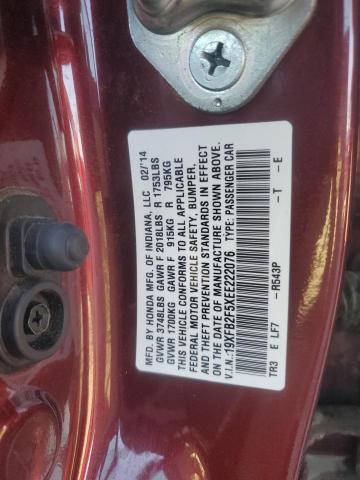 2014 HONDA CIVIC LX - 19XFB2F5XEE222076