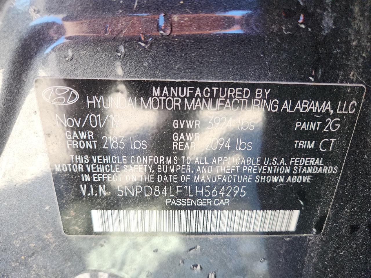 Lot #3302727029 2020 HYUNDAI ELANTRA SE
