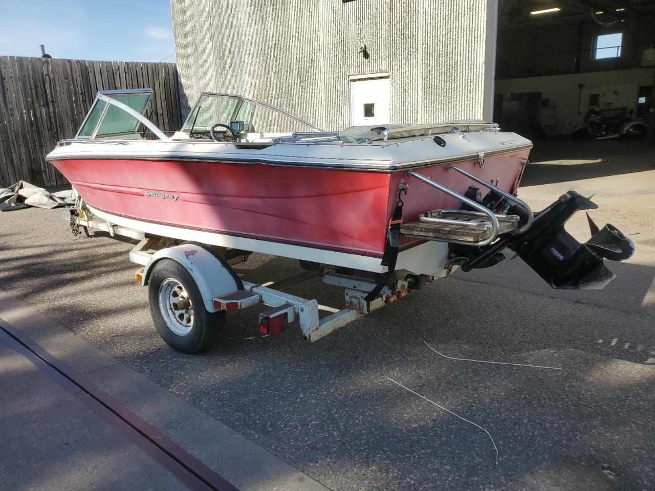 Lot #3282384263 1988 STINGRAY BOAT W/TRL