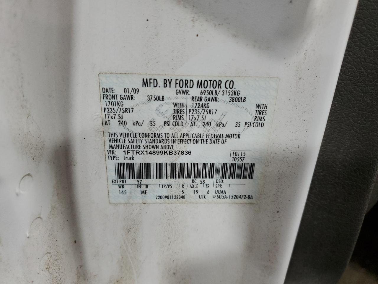 Lot #3282543883 2009 FORD F150 SUPER