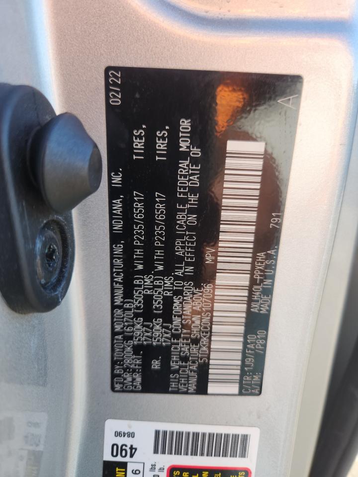 Lot #3276406685 2022 TOYOTA SIENNA LE