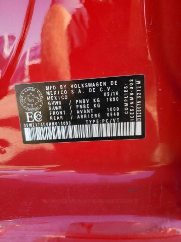 2017 VOLKSWAGEN GOLF S 3VW217AU6HM014099