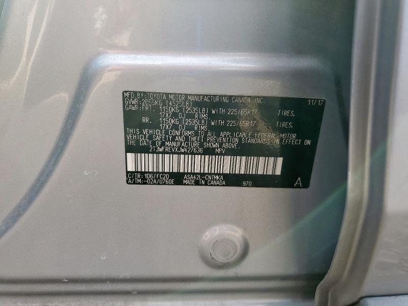 2018 TOYOTA RAV4 ADVEN 2T3WFREVXJW427636