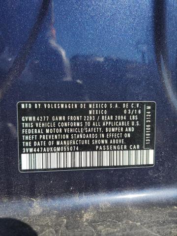 2016 VOLKSWAGEN GTI S/SE 3VW447AUXGM055074