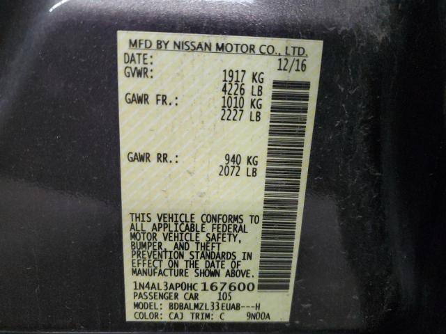 2017 NISSAN ALTIMA 2.5 #3278962031