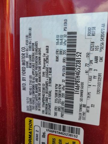 2016 FORD MUSTANG - 1FA6P8TH4G5238152