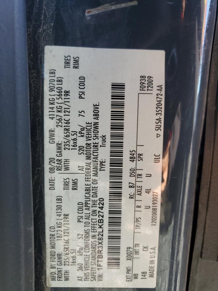 Lot #3311742744 2020 FORD TRANSIT T-