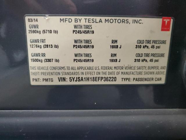 2014 TESLA MODEL S #3261289931