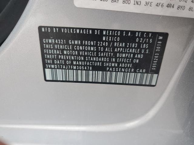 2015 VOLKSWAGEN JETTA SE - 3VWD17AJ7FM305478