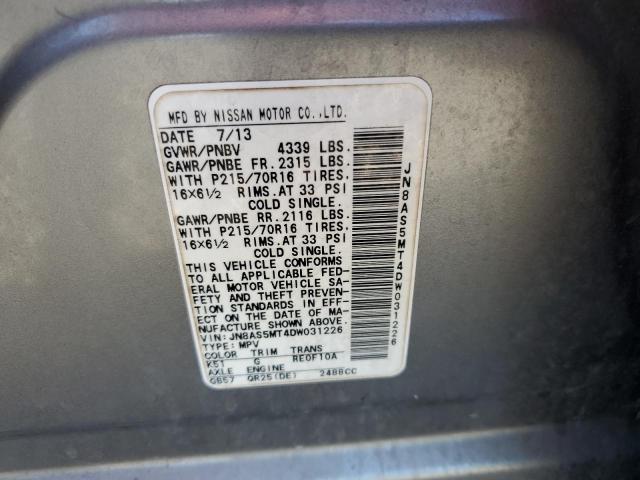 2013 NISSAN ROGUE S - JN8AS5MT4DW031226