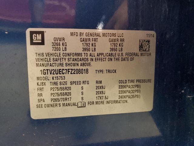 2015 GMC SIERRA K1500 SLE 1GTV2UEC7FZ208018