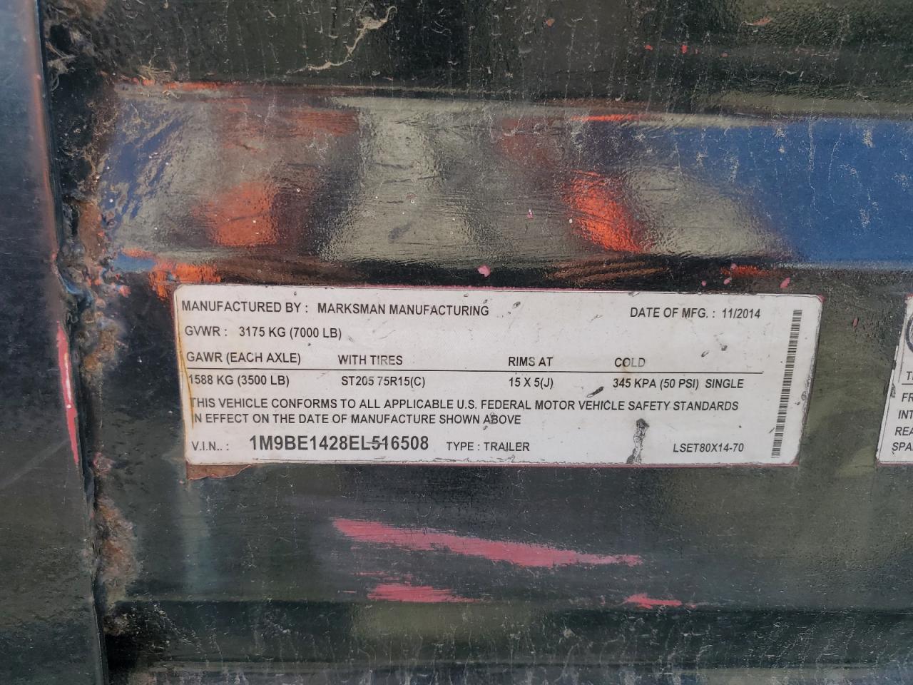 Lot #3317732079 2014 MARKSANMFG UNKNOWN