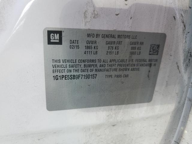 2015 CHEVROLET CRUZE LT - 1G1PE5SB9F7190157