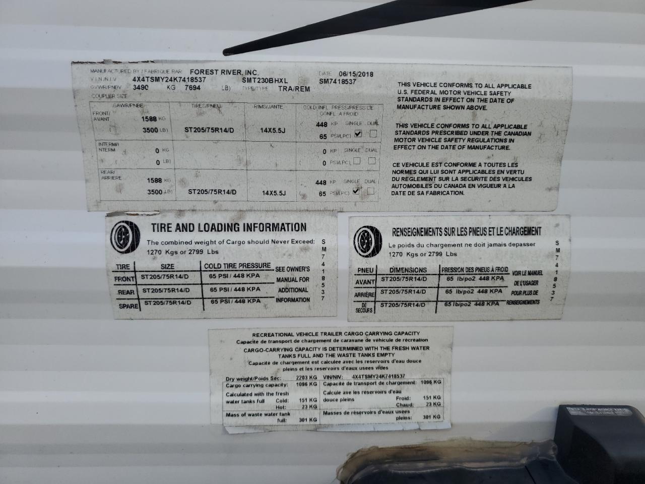 Lot #3294615028 2019 WILDWOOD TRAVEL TRL