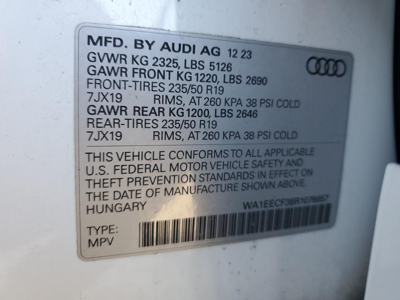 Lot #3304812649 2024 AUDI Q3 PREMIUM PLUS S LINE 45