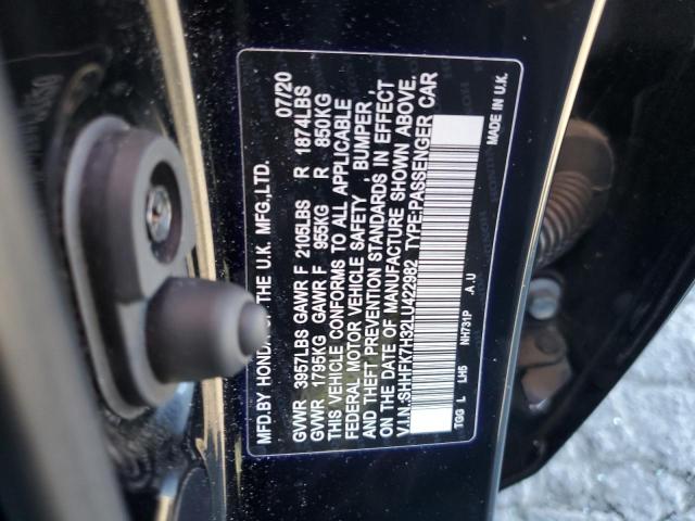 2020 HONDA CIVIC LX #3294391514
