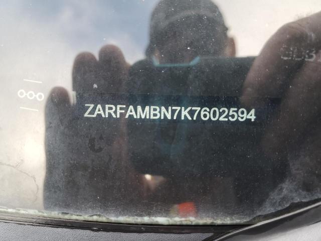 2019 ALFA ROMEO GIULIA TI ZARFAMBN7K7602594