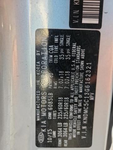 2016 KIA SEDONA EX KNDMC5C13G6162321