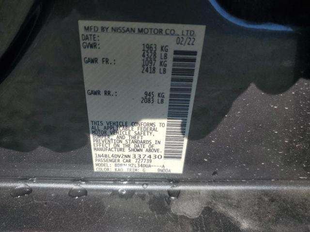 2022 NISSAN ALTIMA SV #3282583894