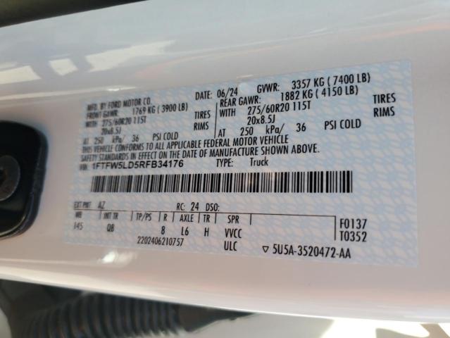 2024 FORD F150 LARIA #3286549170