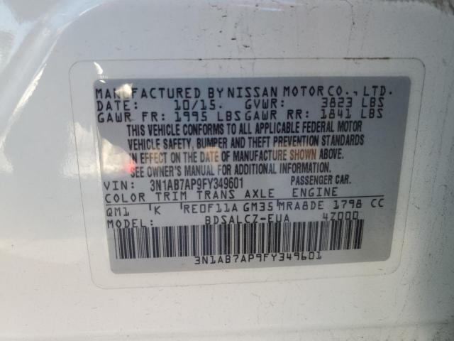 2015 NISSAN SENTRA S - 3N1AB7AP9FY349601