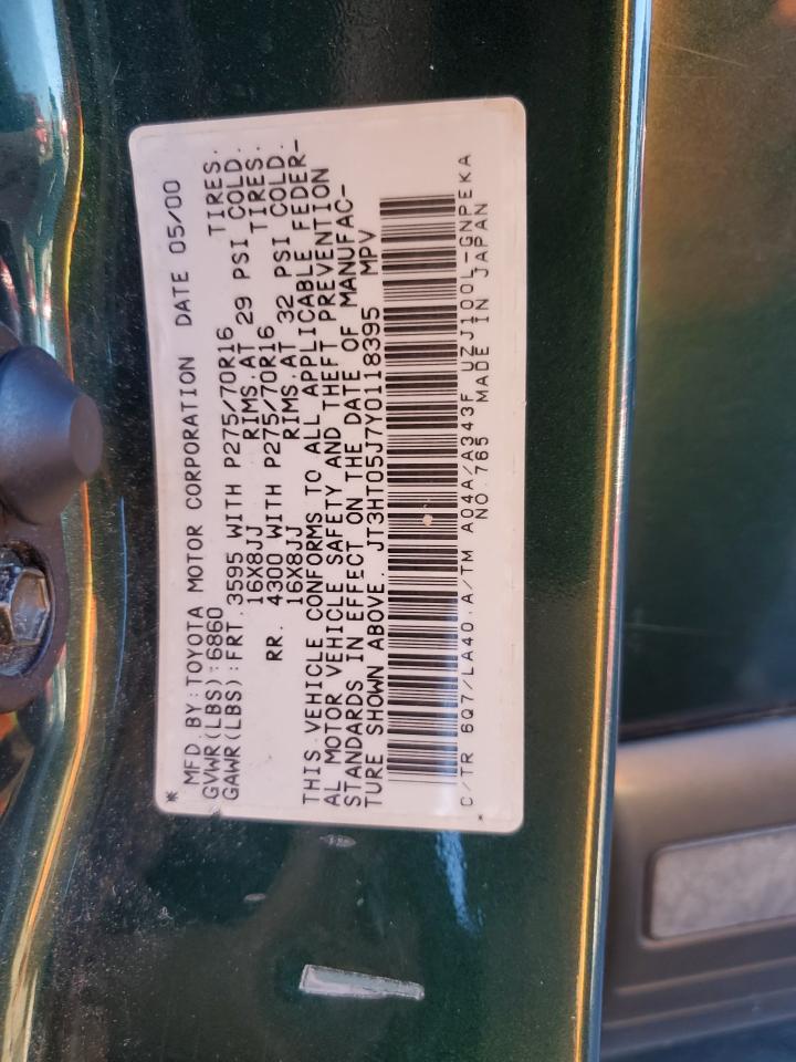 Lot #3269077069 2000 TOYOTA LAND CRUIS