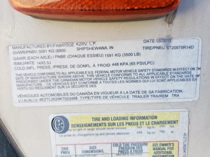 2019 KZCO TRAILER #3291551978