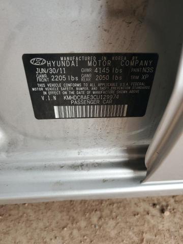 2012 HYUNDAI ELANTRA TO - KMHDC8AE3CU129974