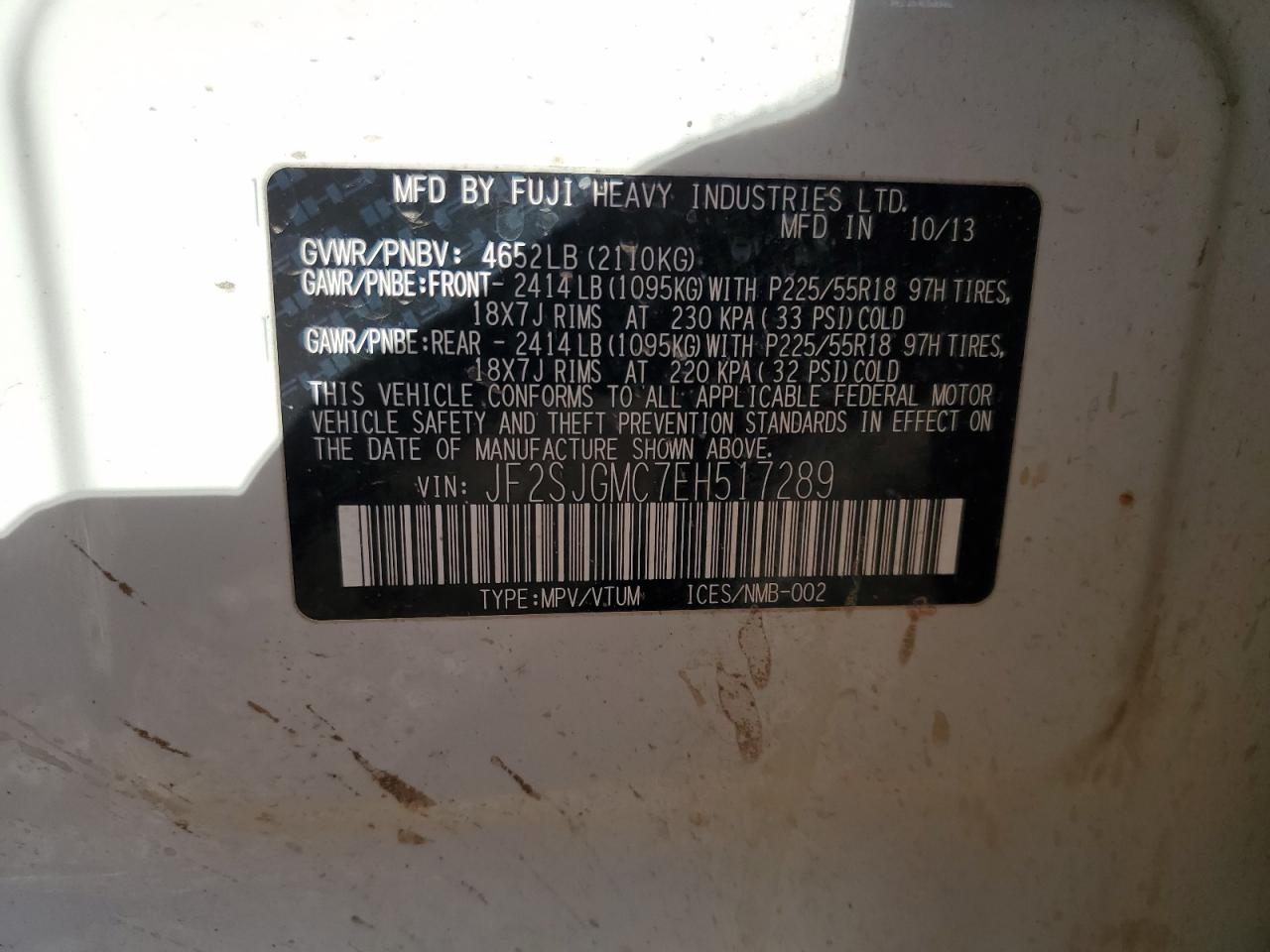 SUBARU FORESTER 2.0XT TOURING