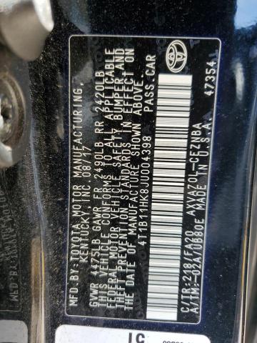 2018 TOYOTA CAMRY L 4T1B11HK8JU004398