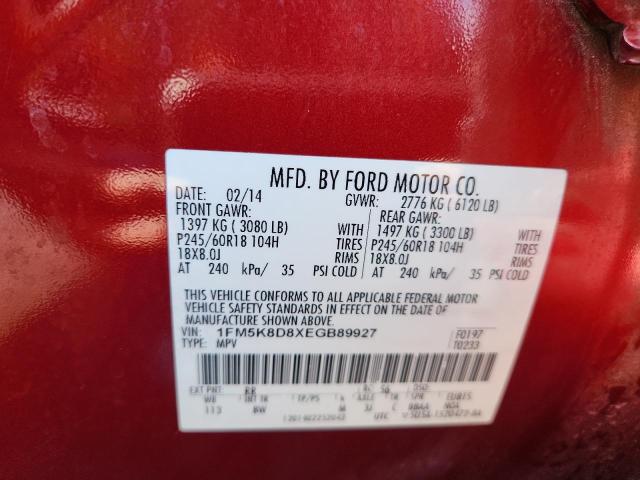 2014 FORD EXPLORER X - 1FM5K8D8XEGB89927