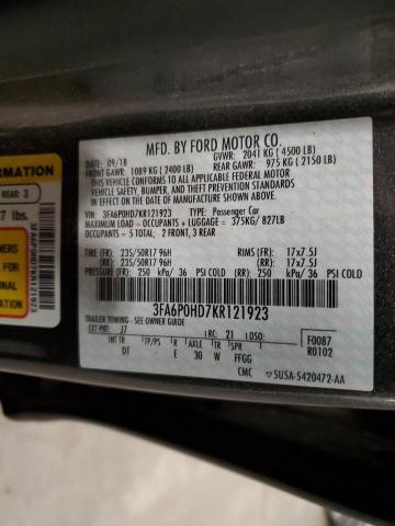 2019 FORD FUSION SE #3291349147