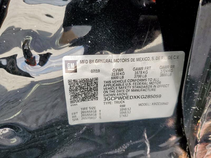 2019 CHEVROLET SILVERADO - 3GCPWDEDXKG285059