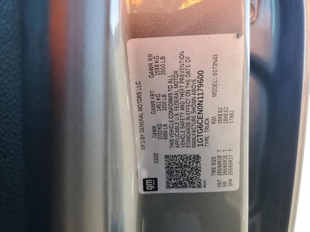 2022 GMC CANYON ELE 1GTG6CEN0N1179600