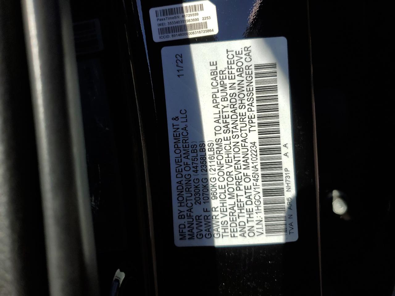 HONDA ACCORD SPORT SE