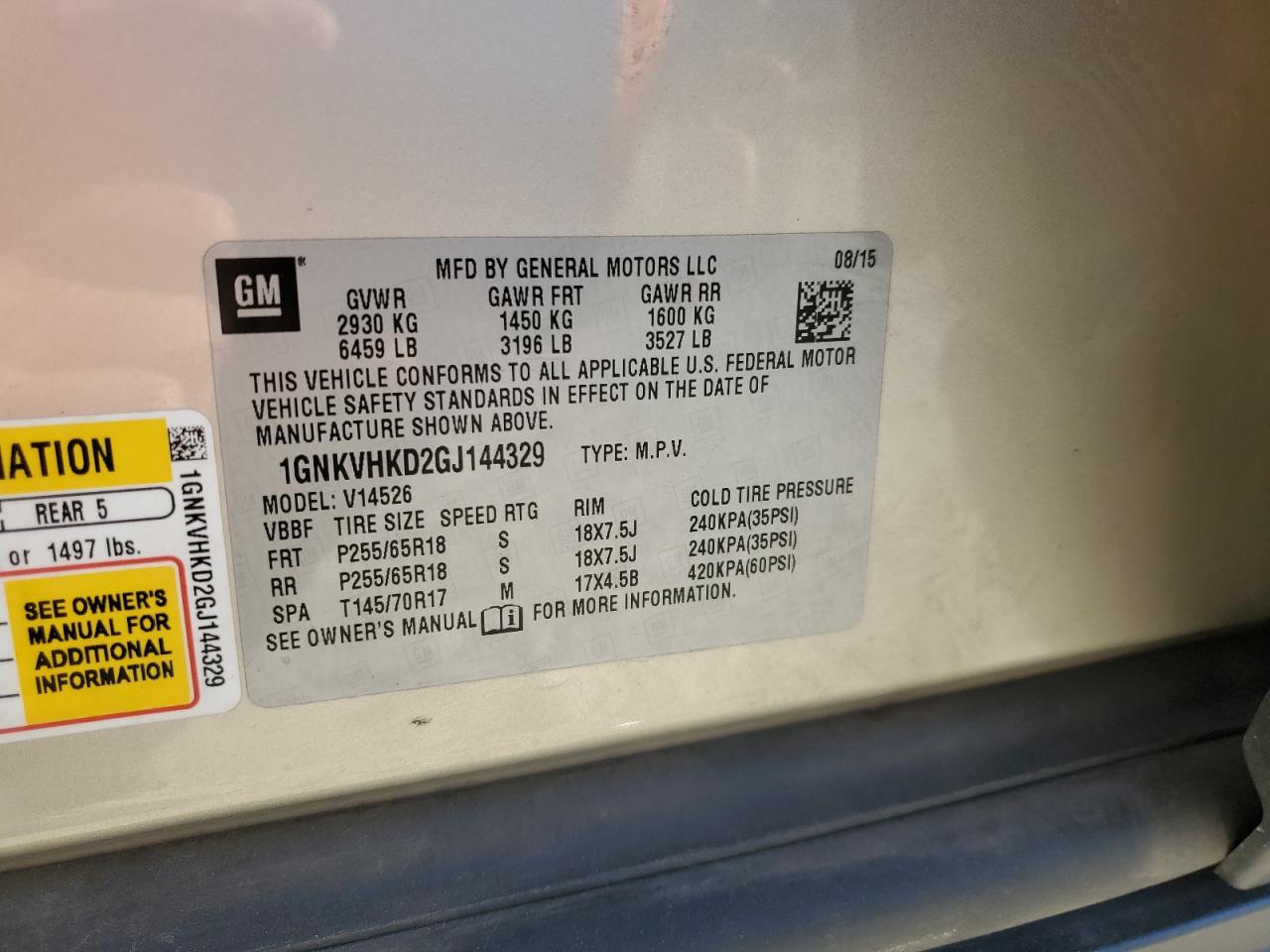 CHEVROLET TRAVERSE LT