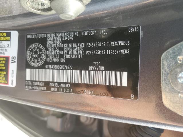 2016 TOYOTA VENZA XLE 4T3BA3BB9GU076277