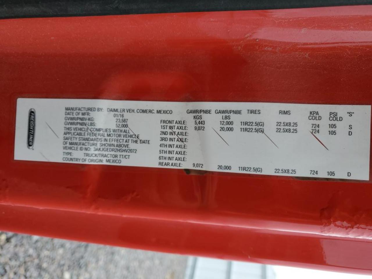 Lot #3290271235 2017 FREIGHTLINER CASCADIA 1